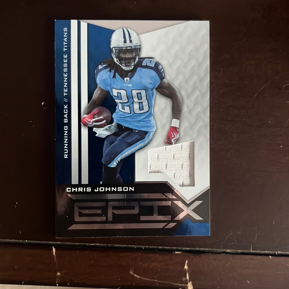 2010 Panini Football Epix Chris Johnson Relic Jersey